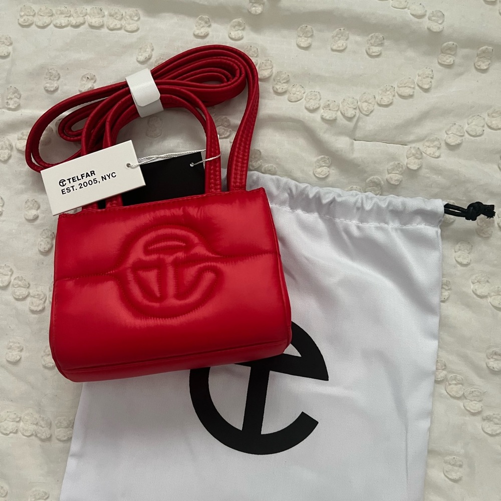 TELFAR Small Red Puff Shopper